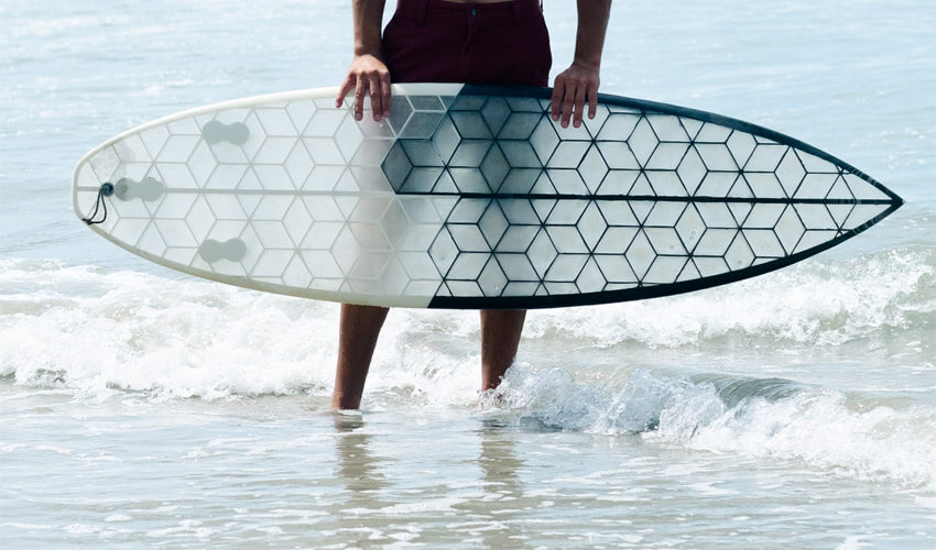 Planche de surf biodégradable en 3D